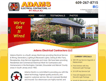 Tablet Screenshot of adamselectrical.com